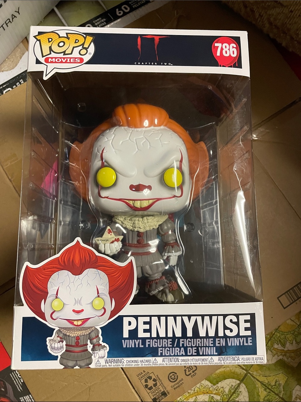 Funko POP! Pennywise Vinyl Figure - White, Orange, Yellow, Red